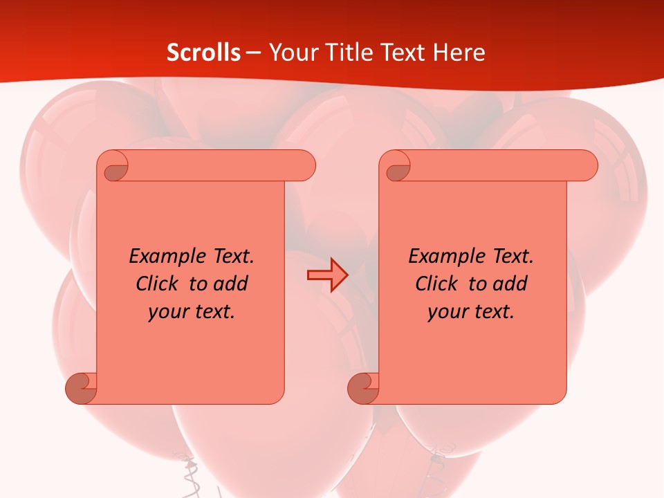 Bunch Balloons Romantic PowerPoint Template