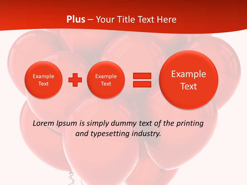 Bunch Balloons Romantic PowerPoint Template