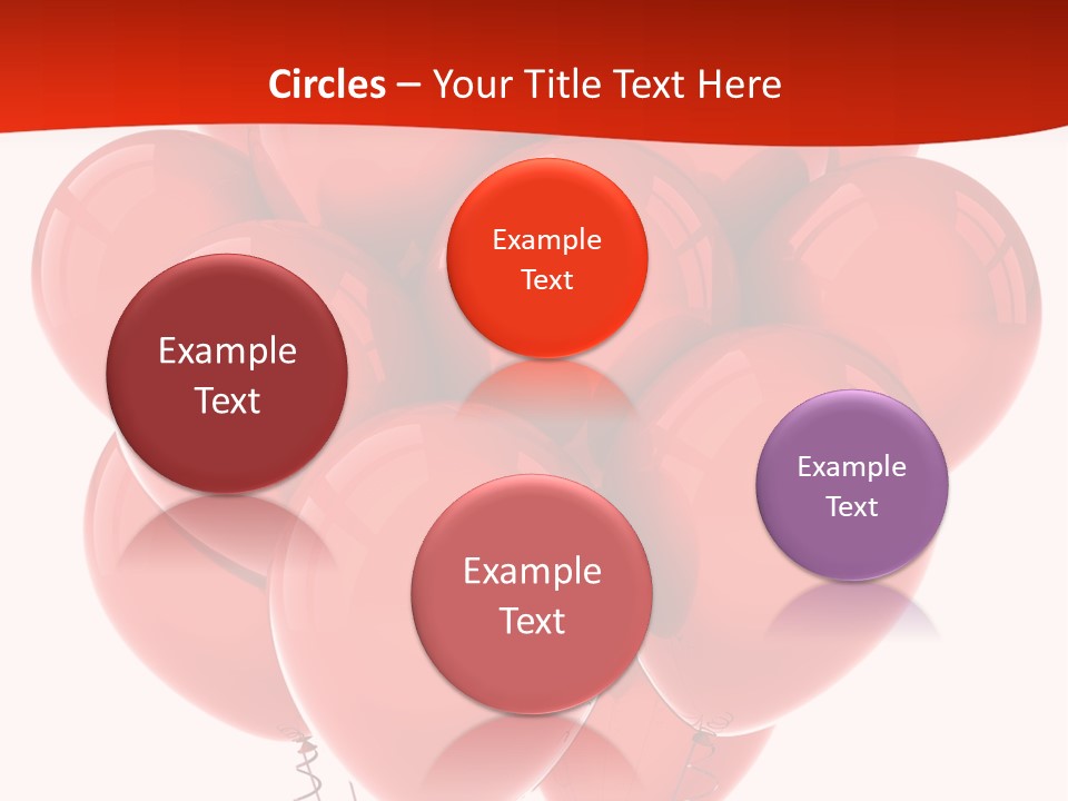 Bunch Balloons Romantic PowerPoint Template