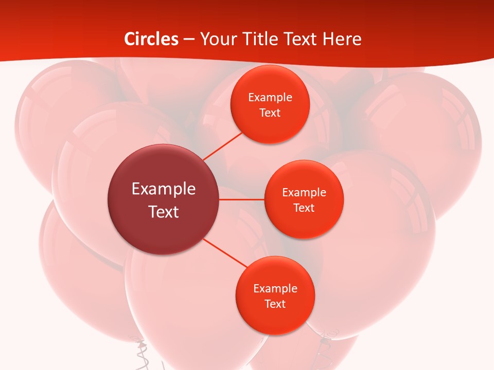 Bunch Balloons Romantic PowerPoint Template