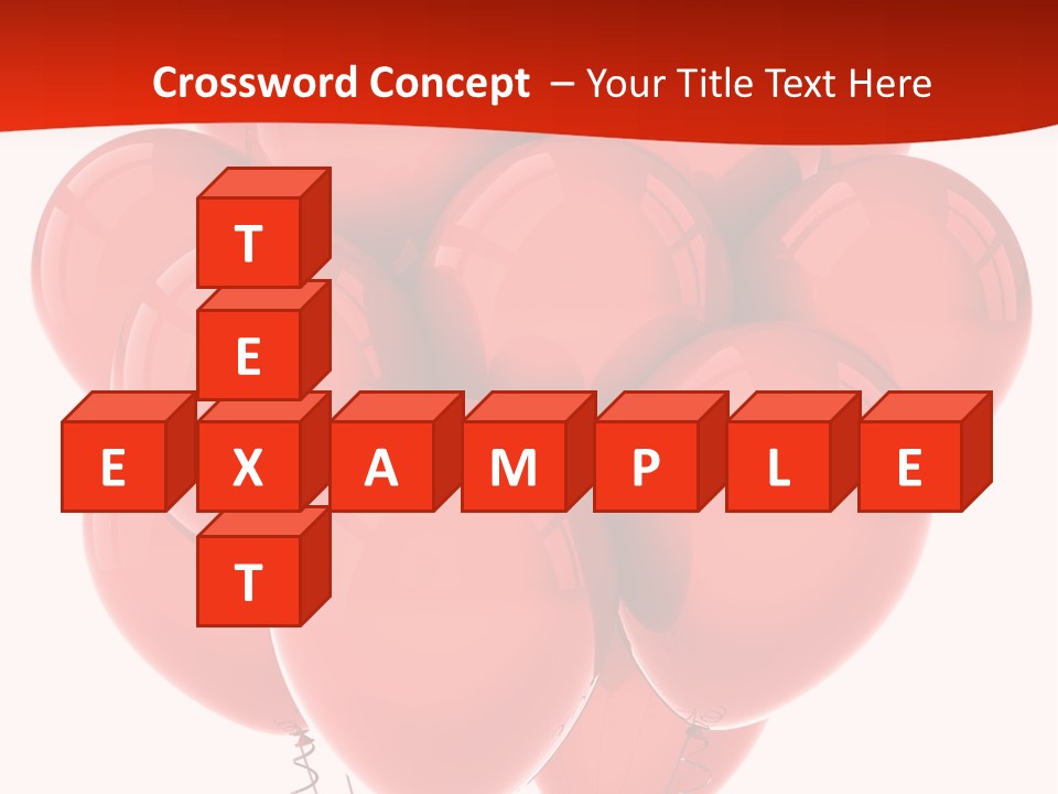 Bunch Balloons Romantic PowerPoint Template