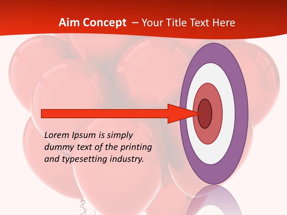 Bunch Balloons Romantic PowerPoint Template