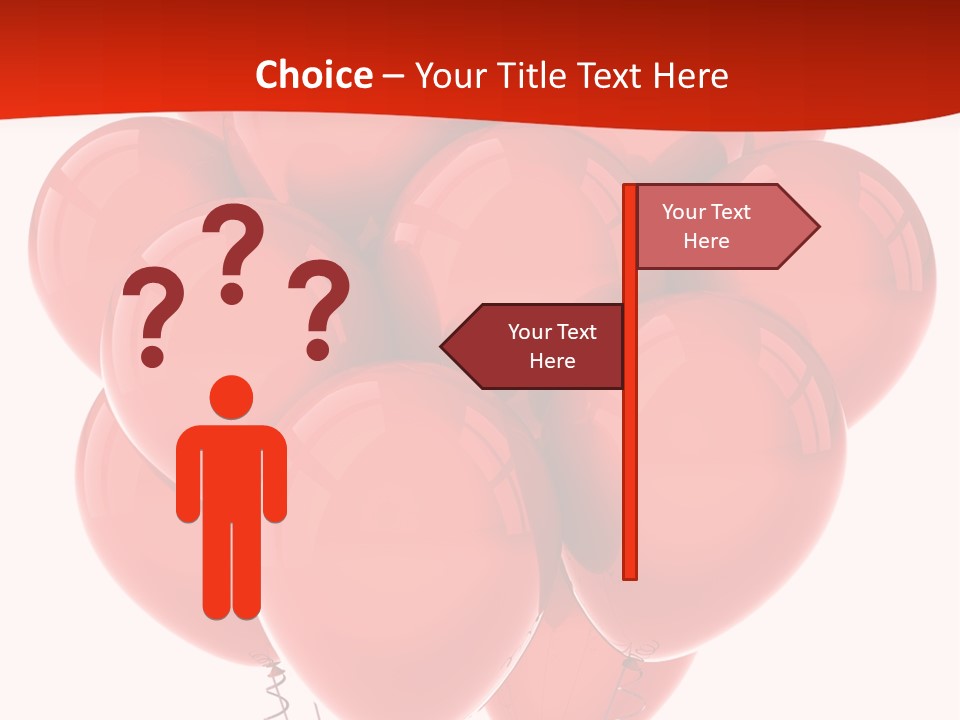 Bunch Balloons Romantic PowerPoint Template