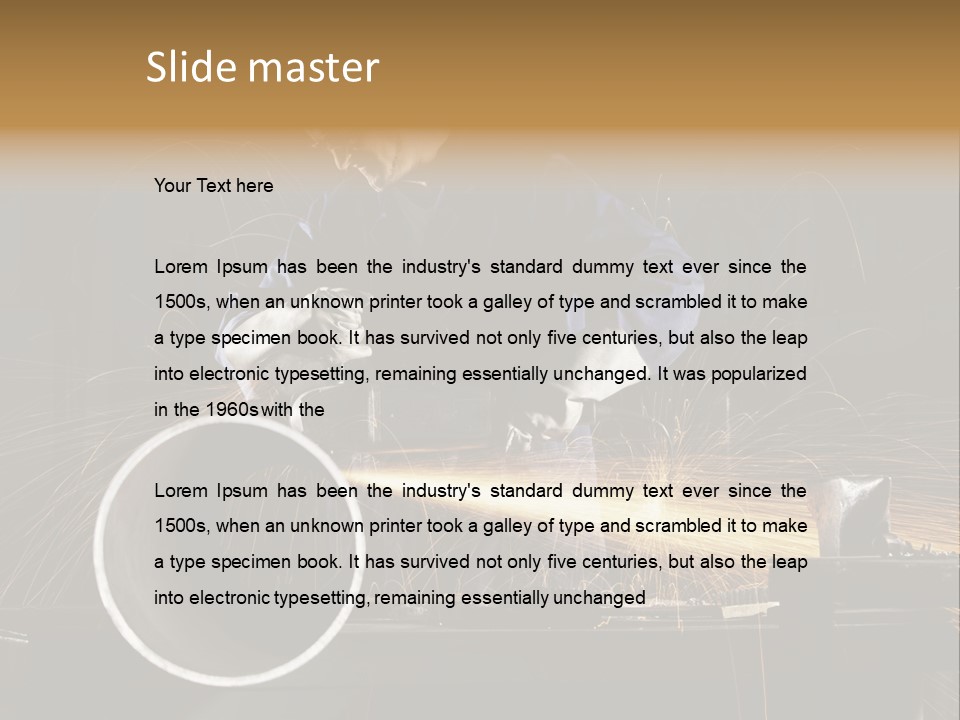 Metalworker Labor Tube PowerPoint Template