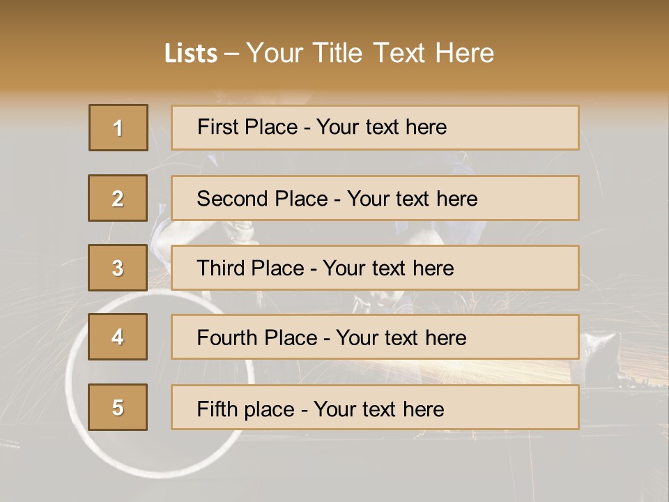 Metalworker Labor Tube PowerPoint Template