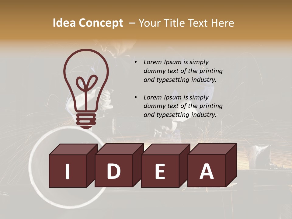 Metalworker Labor Tube PowerPoint Template