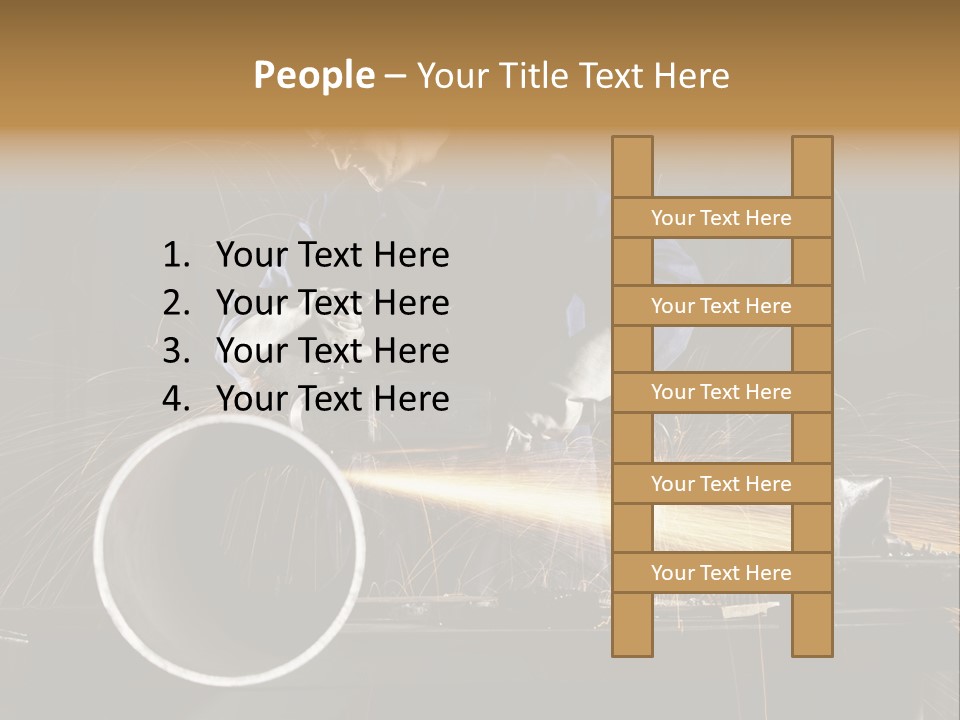 Metalworker Labor Tube PowerPoint Template