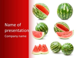 Melon Food Slice PowerPoint Template