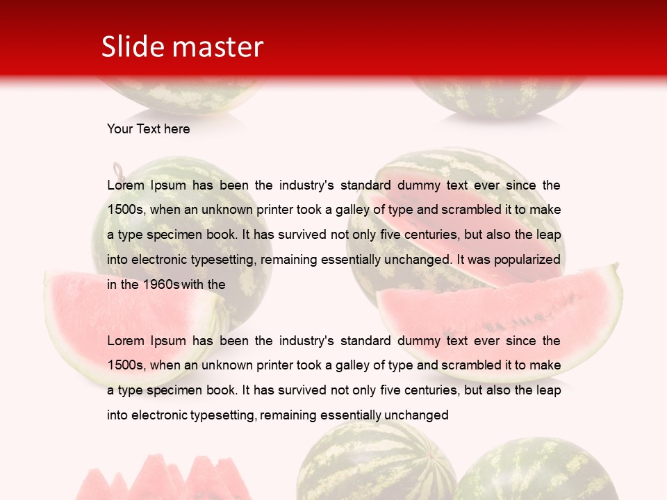 Melon Food Slice PowerPoint Template