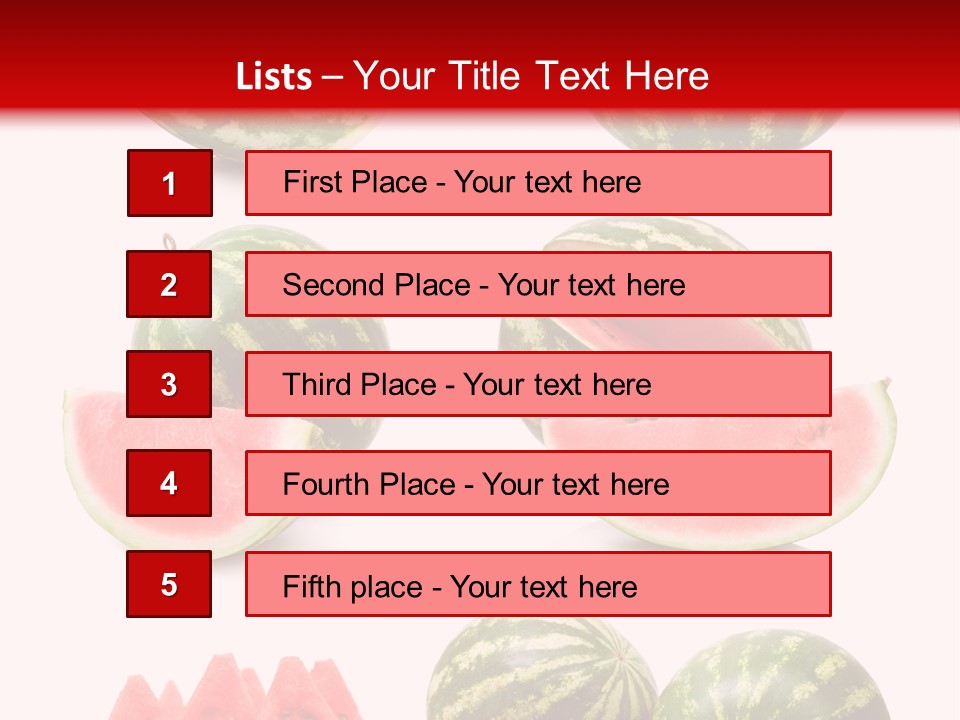 Melon Food Slice PowerPoint Template