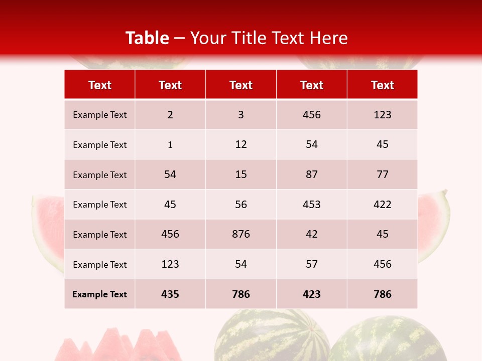 Melon Food Slice PowerPoint Template