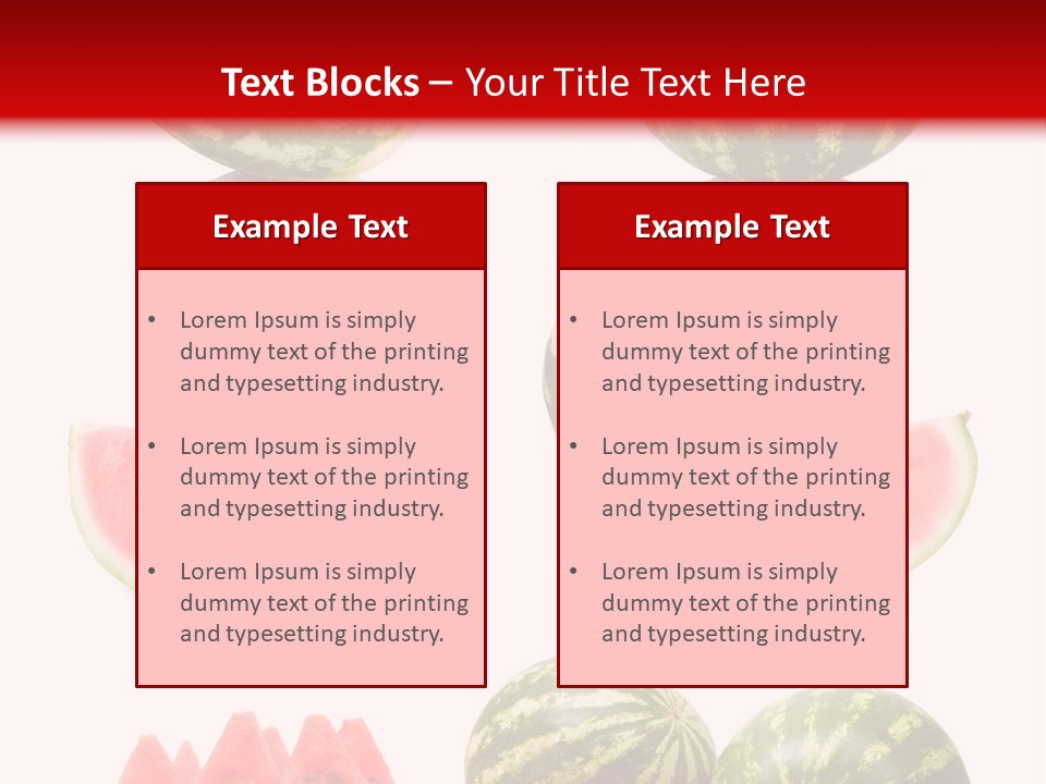 Melon Food Slice PowerPoint Template