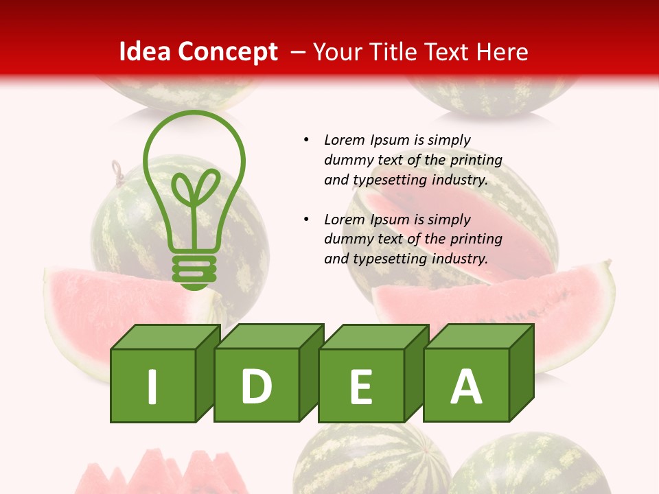 Melon Food Slice PowerPoint Template