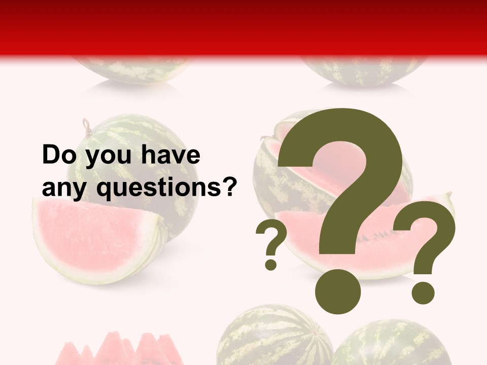 Melon Food Slice PowerPoint Template