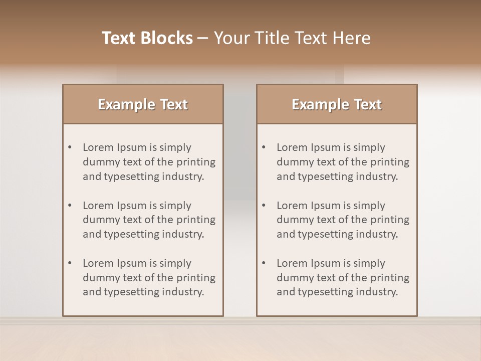 Rectangle Decoration Wood PowerPoint Template
