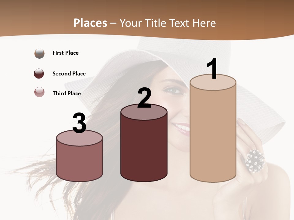 Gorgeous Woman Cute PowerPoint Template