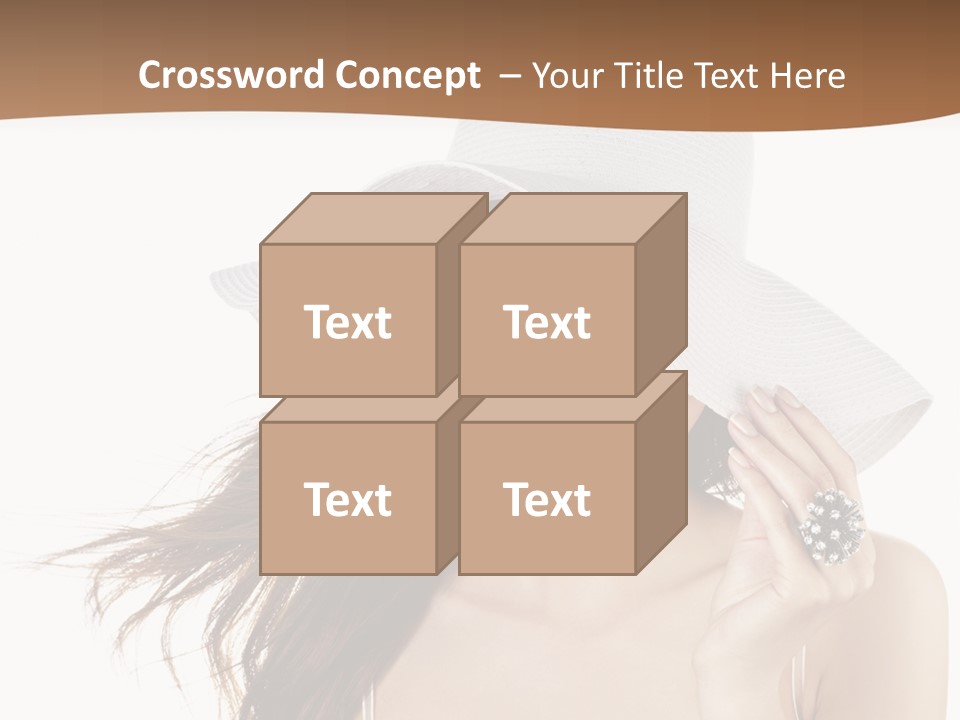 Gorgeous Woman Cute PowerPoint Template