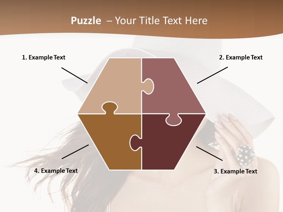 Gorgeous Woman Cute PowerPoint Template