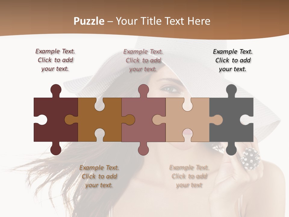 Gorgeous Woman Cute PowerPoint Template