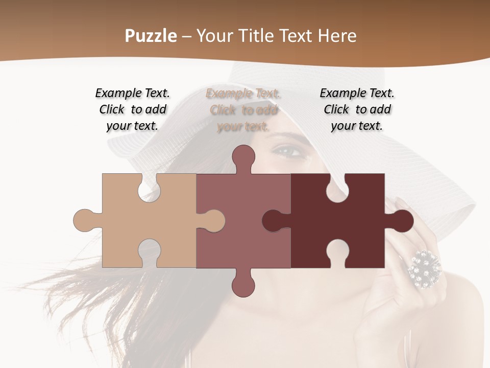 Gorgeous Woman Cute PowerPoint Template