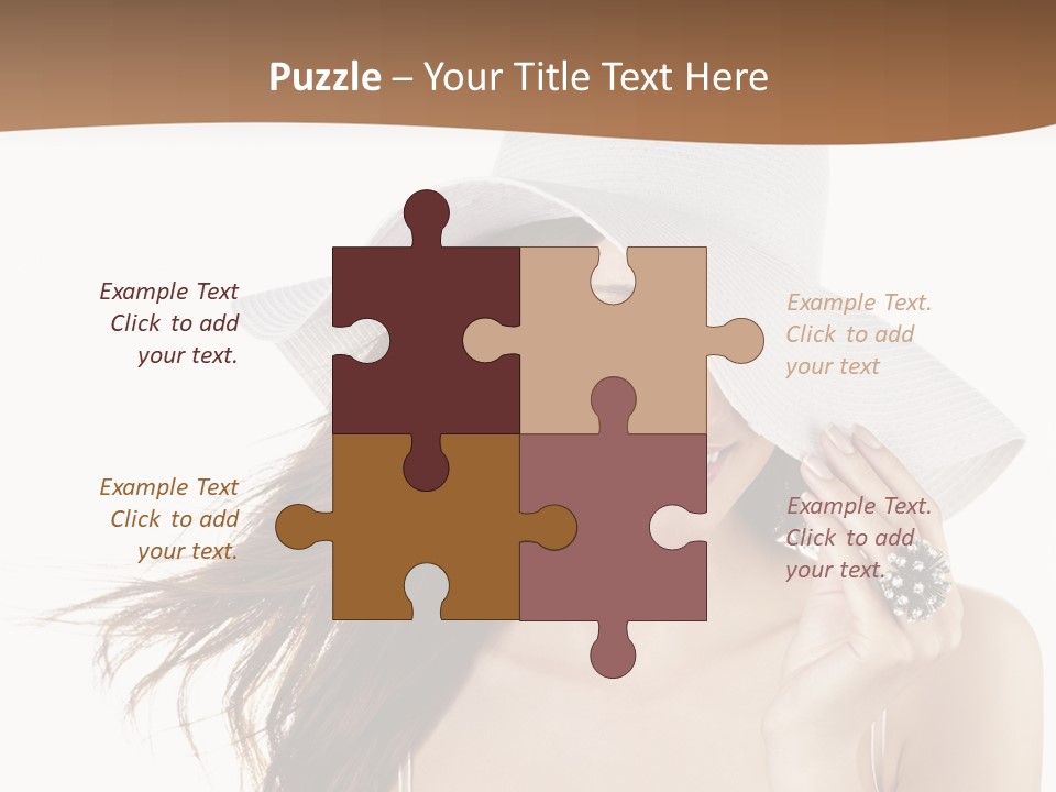 Gorgeous Woman Cute PowerPoint Template