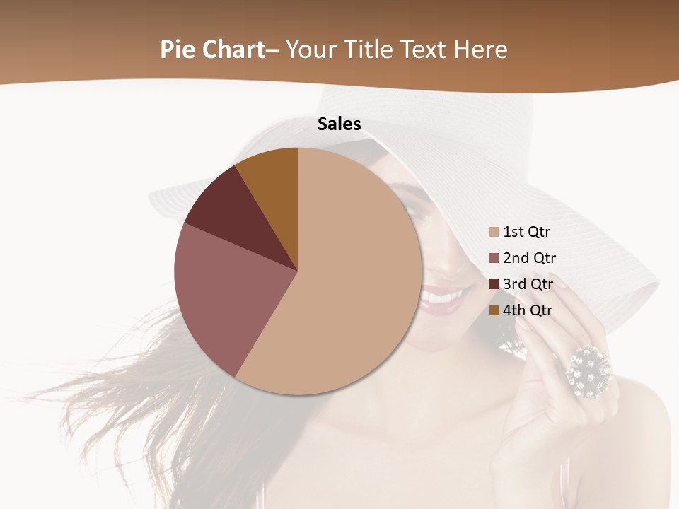 Gorgeous Woman Cute PowerPoint Template