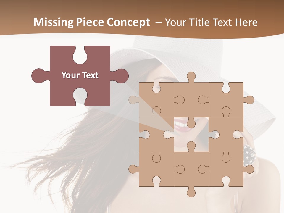 Gorgeous Woman Cute PowerPoint Template