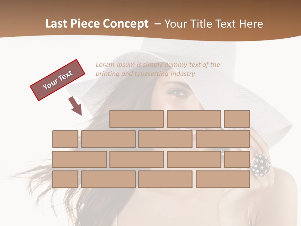 Gorgeous Woman Cute PowerPoint Template