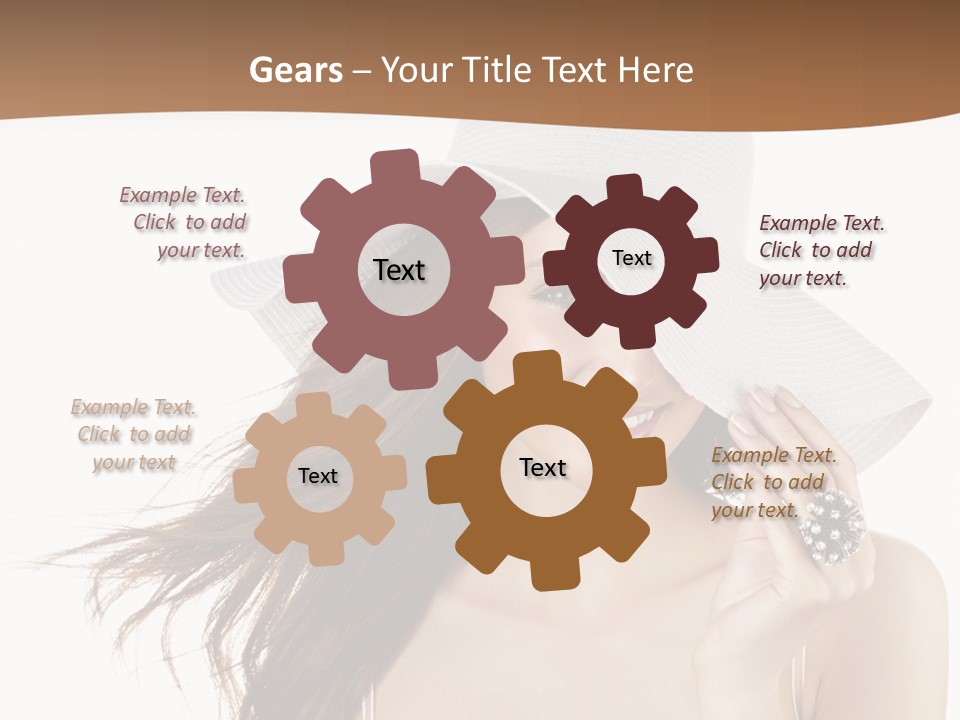 Gorgeous Woman Cute PowerPoint Template