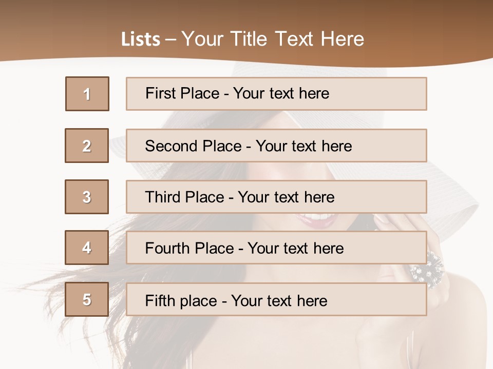 Gorgeous Woman Cute PowerPoint Template