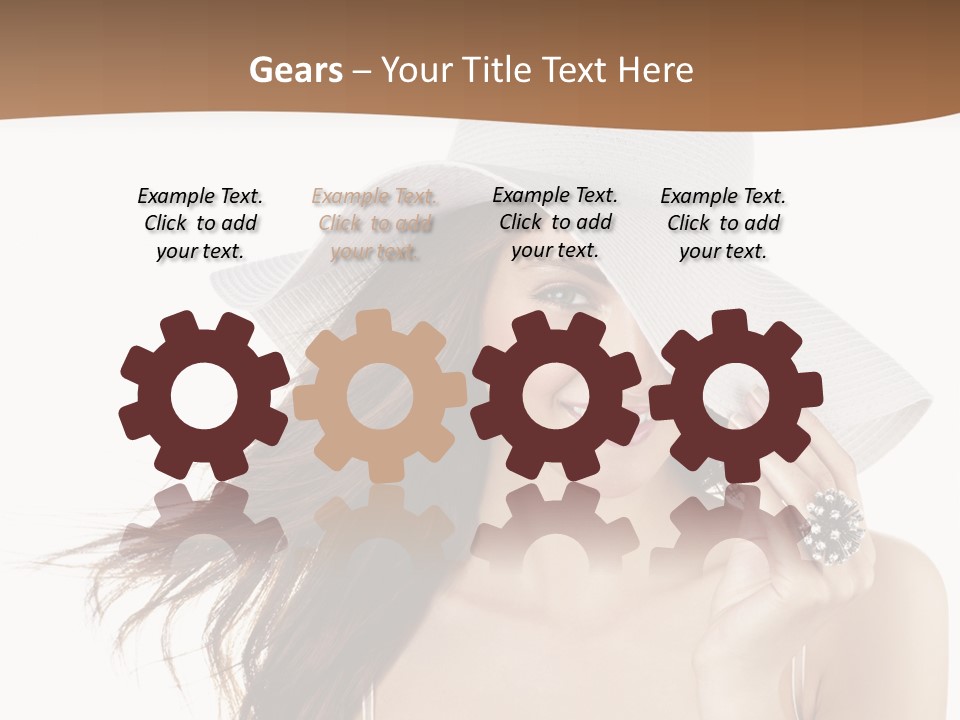Gorgeous Woman Cute PowerPoint Template
