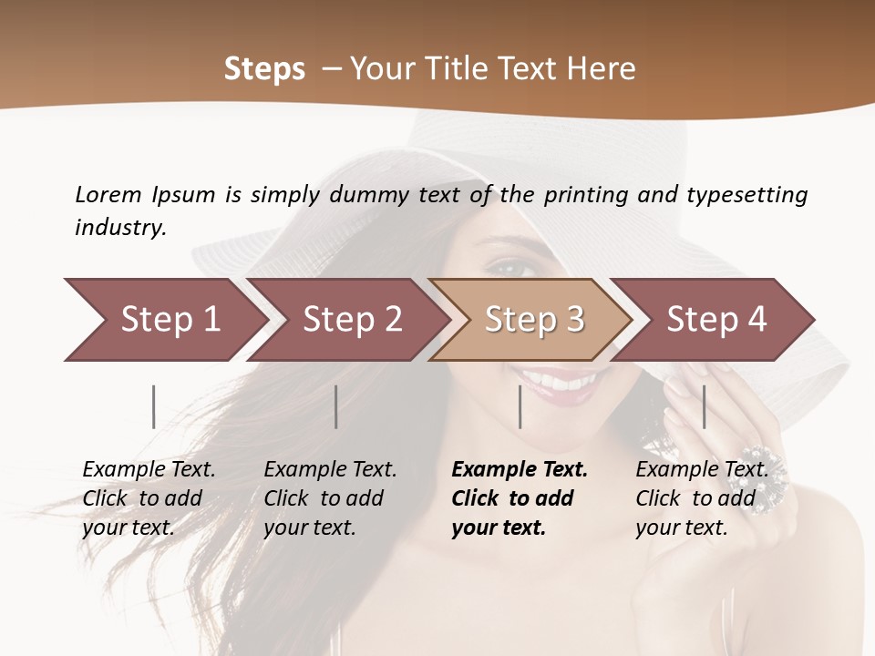 Gorgeous Woman Cute PowerPoint Template