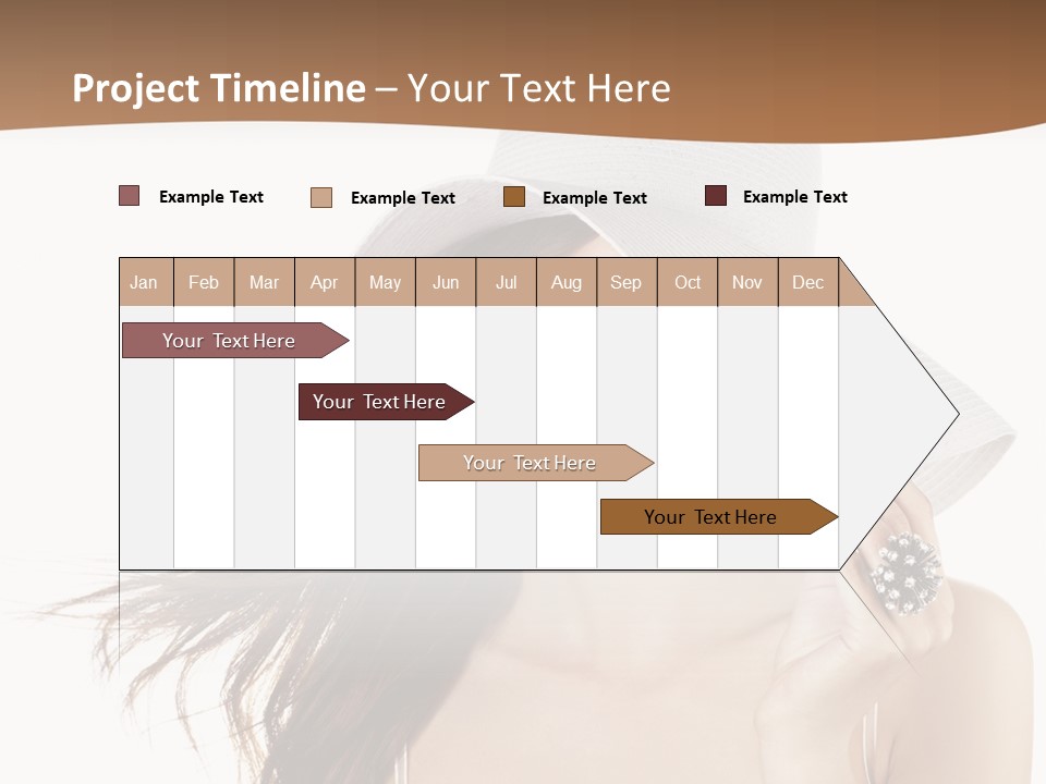 Gorgeous Woman Cute PowerPoint Template