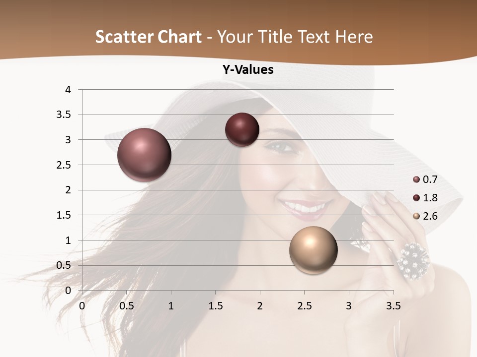 Gorgeous Woman Cute PowerPoint Template