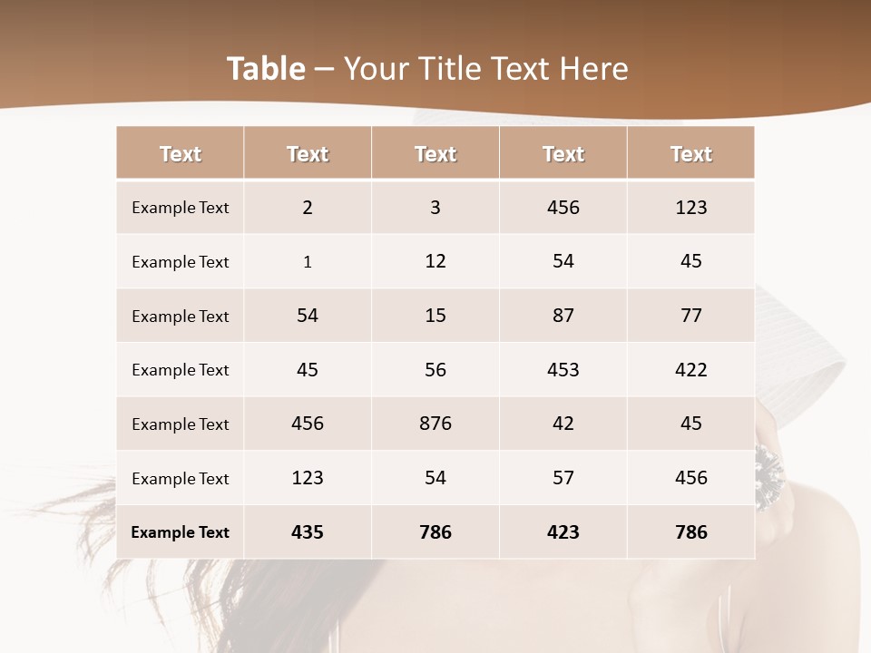Gorgeous Woman Cute PowerPoint Template