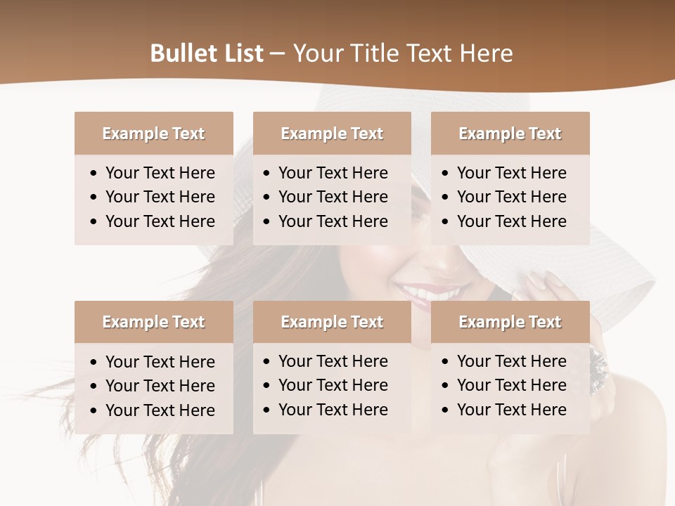 Gorgeous Woman Cute PowerPoint Template