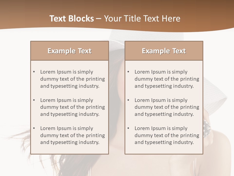 Gorgeous Woman Cute PowerPoint Template