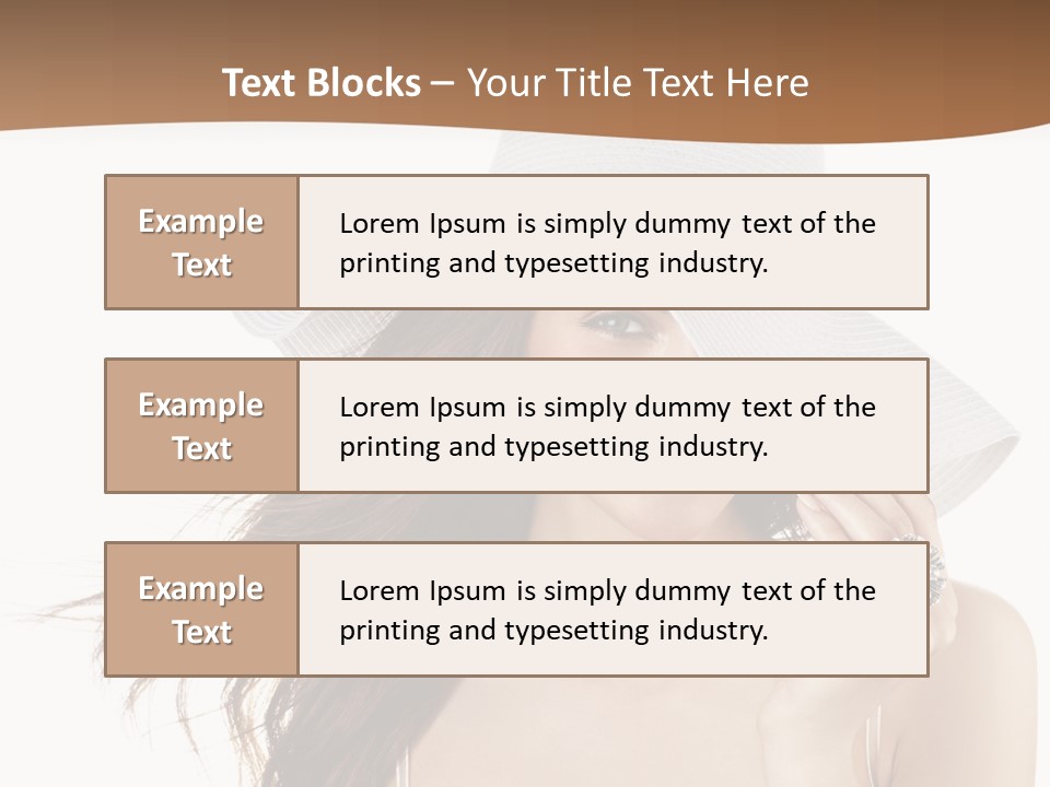 Gorgeous Woman Cute PowerPoint Template