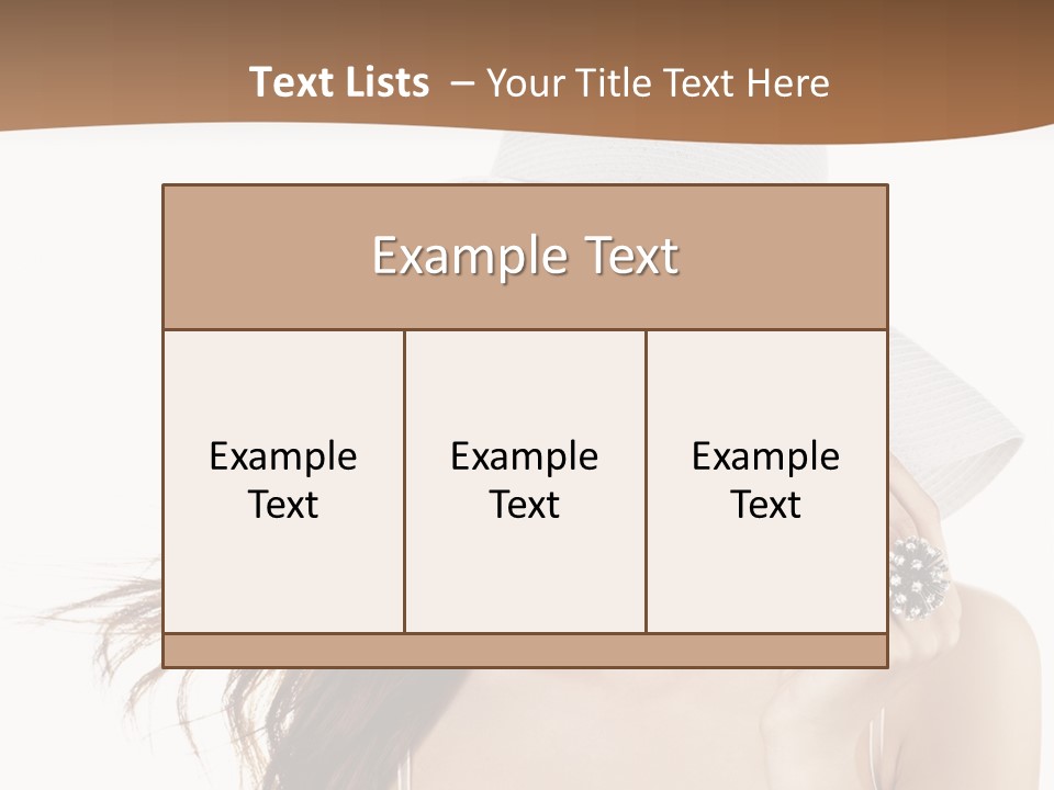 Gorgeous Woman Cute PowerPoint Template