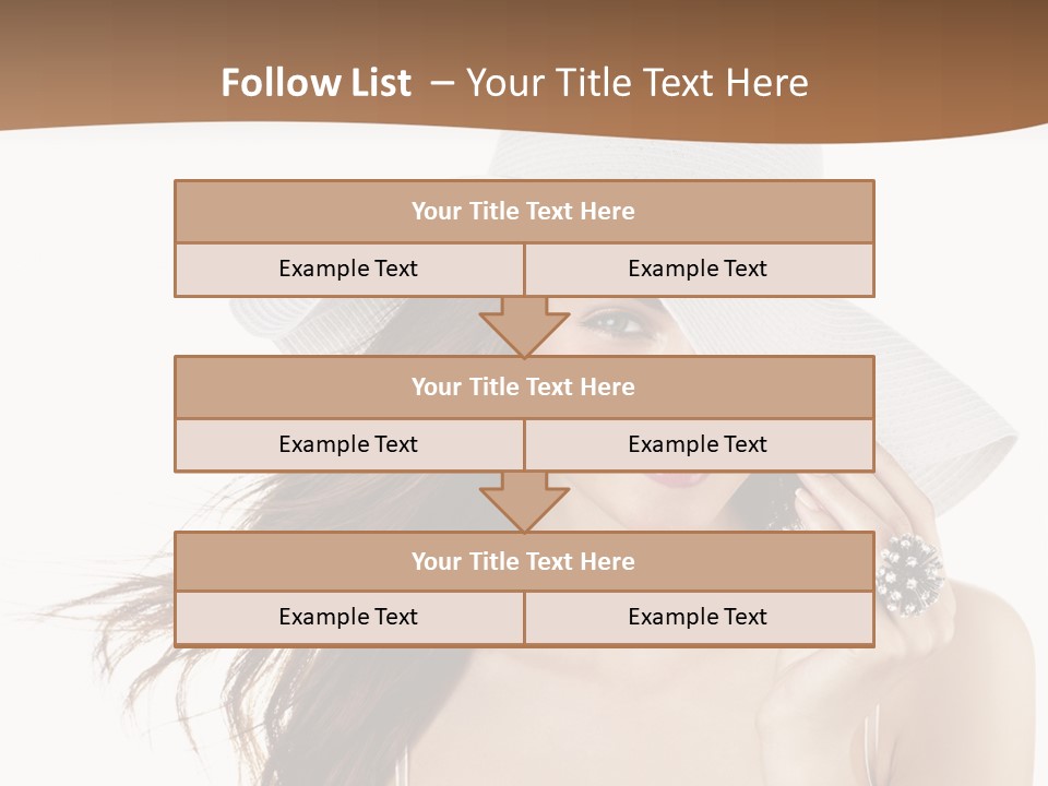 Gorgeous Woman Cute PowerPoint Template