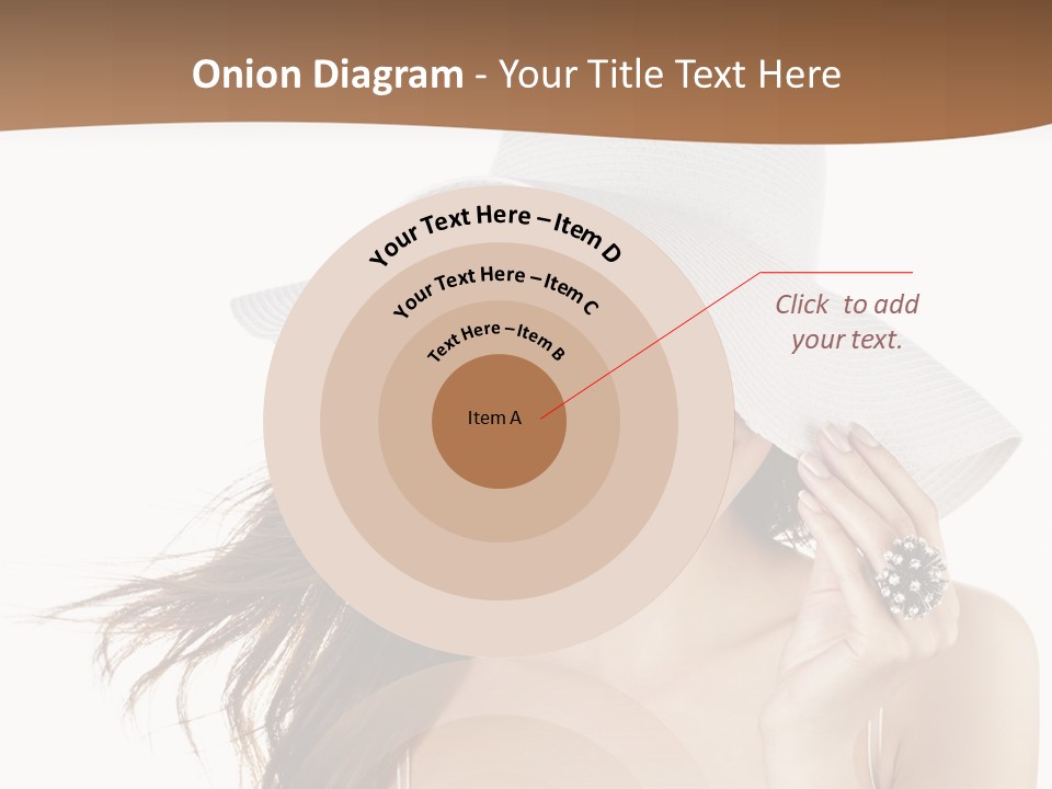 Gorgeous Woman Cute PowerPoint Template