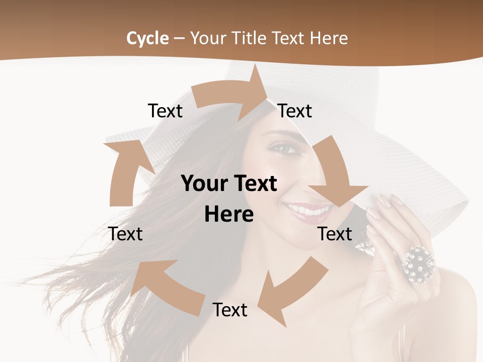 Gorgeous Woman Cute PowerPoint Template