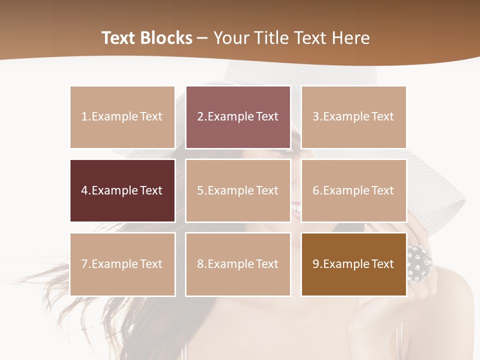 Gorgeous Woman Cute PowerPoint Template