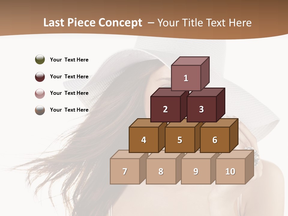 Gorgeous Woman Cute PowerPoint Template