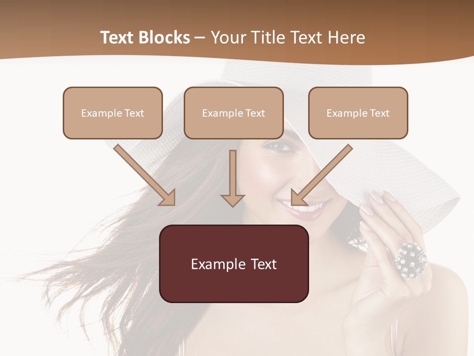 Gorgeous Woman Cute PowerPoint Template