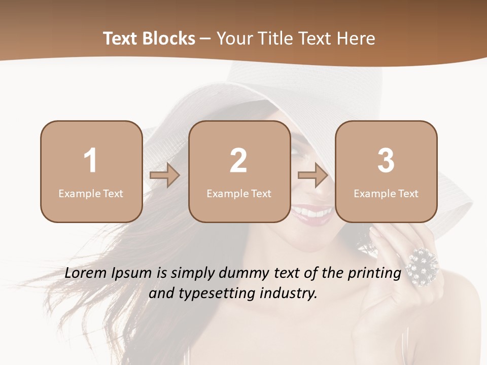 Gorgeous Woman Cute PowerPoint Template