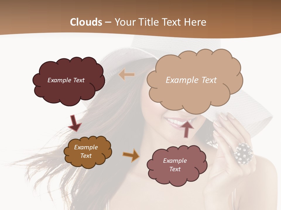 Gorgeous Woman Cute PowerPoint Template