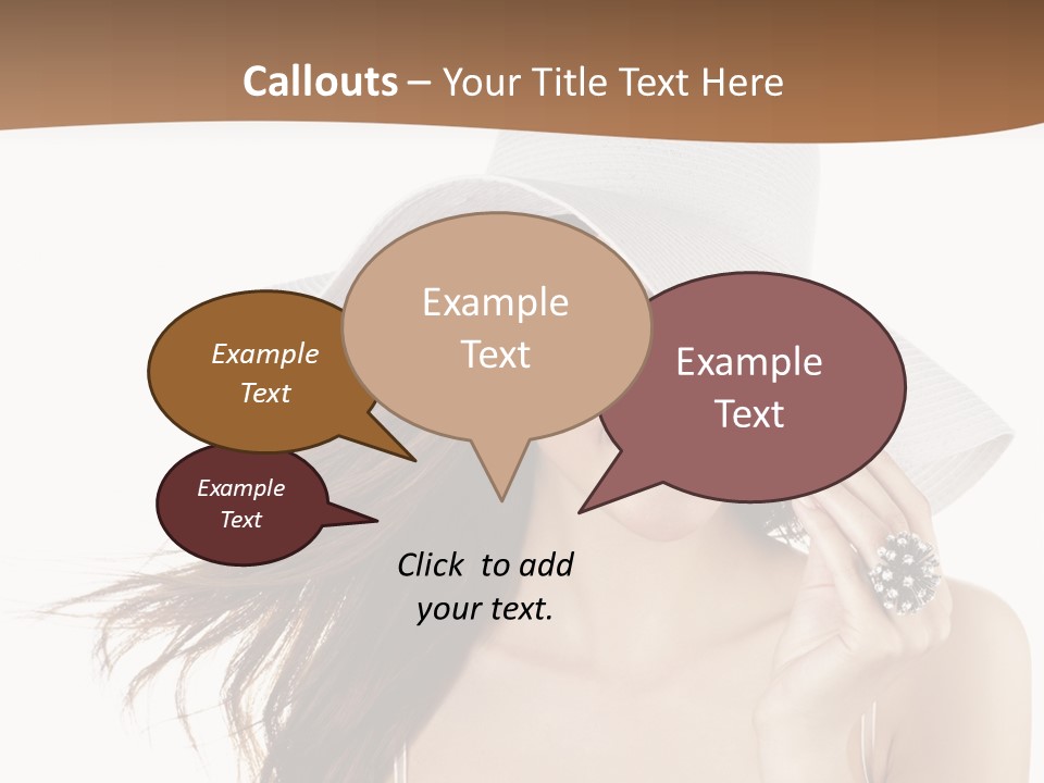 Gorgeous Woman Cute PowerPoint Template