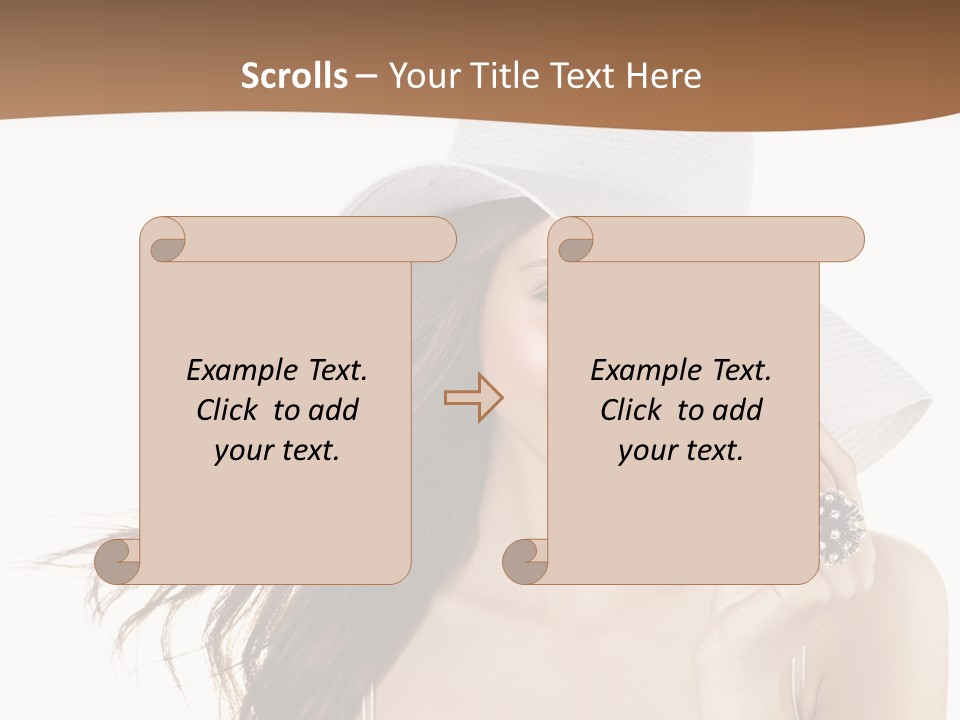 Gorgeous Woman Cute PowerPoint Template