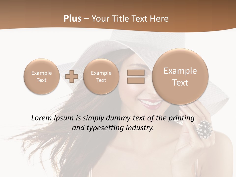 Gorgeous Woman Cute PowerPoint Template